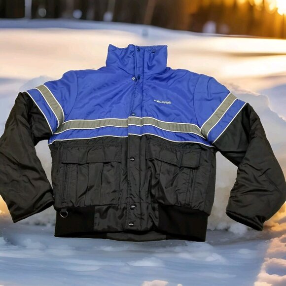 polaris Other - ✅VTG Polaris Snowmobile Bomber Jacket Men's LARGE Quilted lining Union Made USA